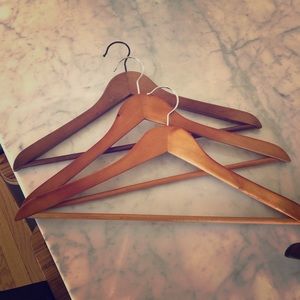 Sturdy wood hangers ideal for heavy coats or suits